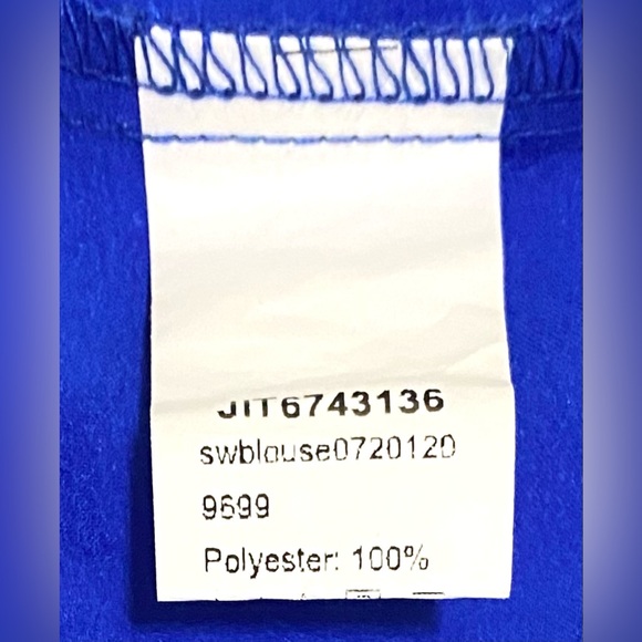 SHEIN Womens S Solid Royal Blue Structured Sleeveless Satin Top Preppy Classic - Picture 14 of 16